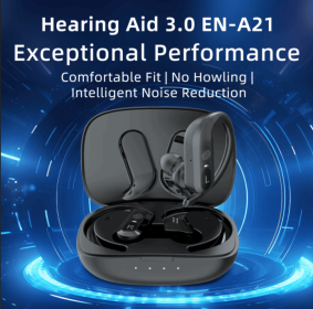 PSA21 Two-Eared Microphone Digital Hearing Aid, 16-channel Noise Reduction Hearing Aid, Display Power, High-Quality Hearing Aid, Factory Direct S