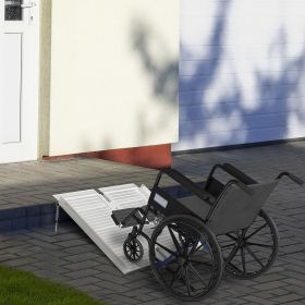 Portable Wheelchair Ramp, 2ft, Carpeted Folding Design for Scooter, Home, Stairs, Doorways Access