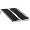 4ft Aluminum Mobility Ramp: Portable Wheelchair/Scooter Threshold Ramp, Single-Fold Design with Handle