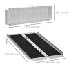 4ft Aluminum Mobility Ramp: Portable Wheelchair/Scooter Threshold Ramp, Single-Fold Design with Handle